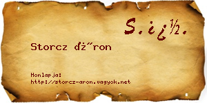 Storcz Áron névjegykártya